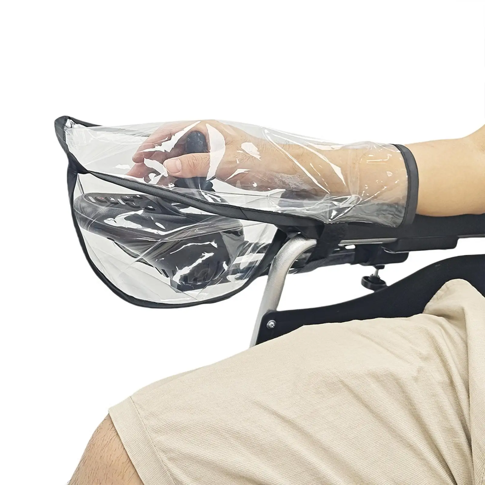 

Clear Window Power Joystick Cover Rainproof PVC Protector Armrest Control Panel for Electric Chair