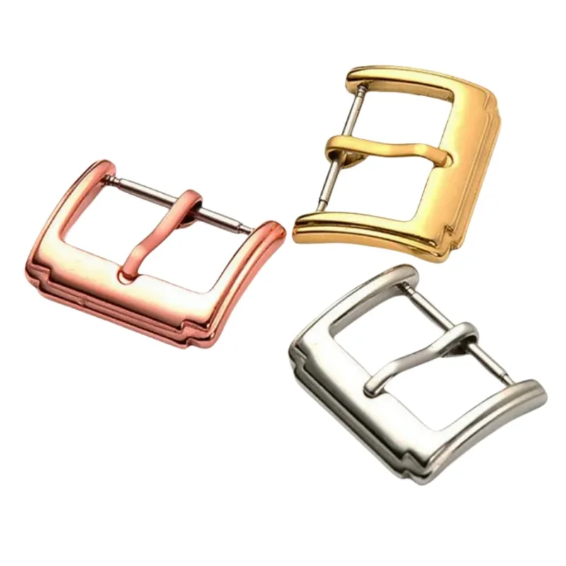 Wholesale 50PCS/ Lot Stainless Steel Watch Buckle Watch Clasp 12mm 14mm 16mm 18mm 20mm 22mm For Watch Bands Watch Straps