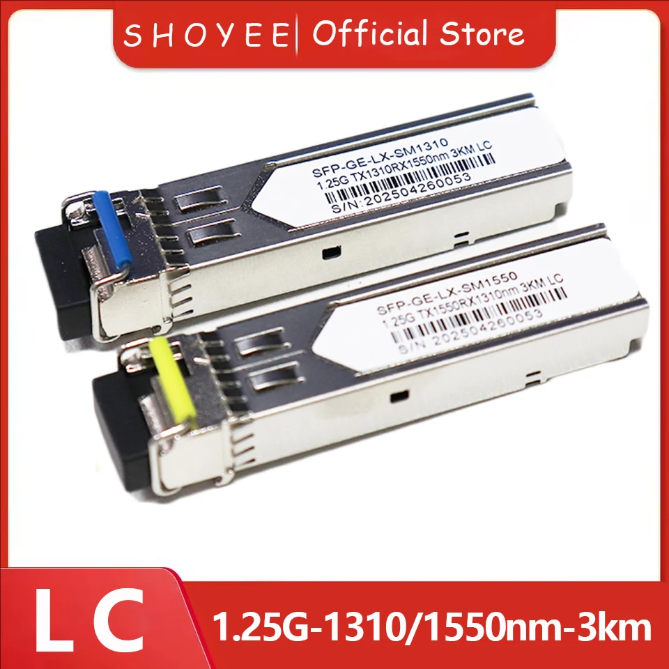 New SFP Transceiver SFP Module 1.25G LC 1310nm/1550nm 3km fiber switch Compatible module with Switch Optical Module