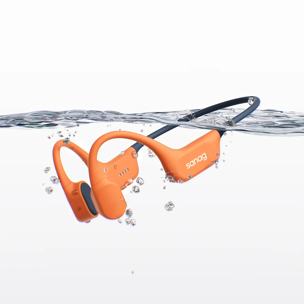 Sanag B77S IPX8 Swimming Earphone Bone Conduction Bluetooth Headphone Choice Flash-sale 64GB Memory MP3 Player Wireless Headset