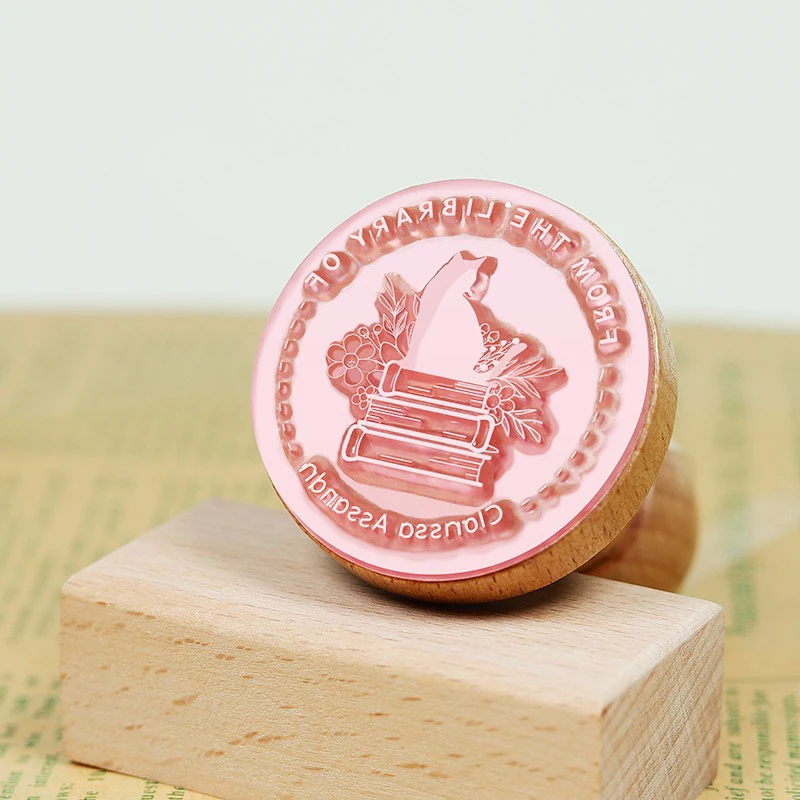 Personalisierter Holz-Stempel mit Logo, individuell gestaltbarer DIY-Holzgriffstempel, Stempel mit individuellem Muster für Hochzeitsverpackungen und Scrapbooking – Detail 2