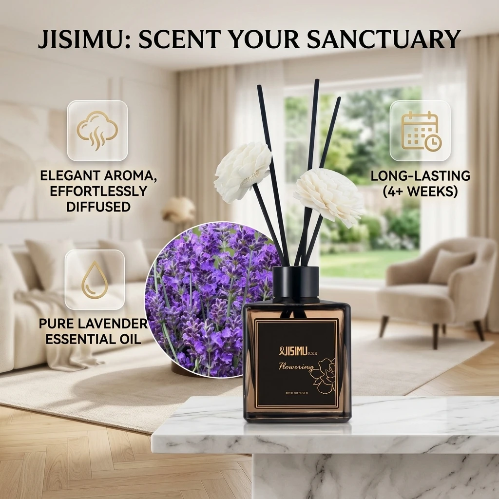 50ml Premium Aroma Diffuser Oil for Home Car Air Freshener Room Deodorizer Perfume Long Lasting Fragrance Reed Diffuser Set 2026