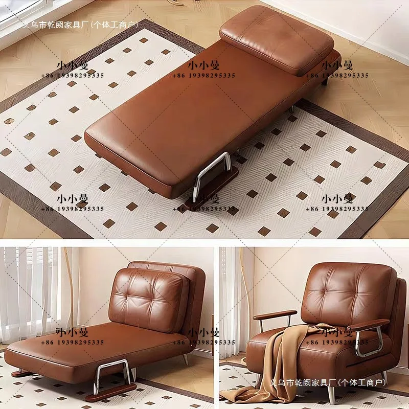 Sofa bed foldable integrated dual-purpose retractable bed medium antique small apartment living room balcony single double