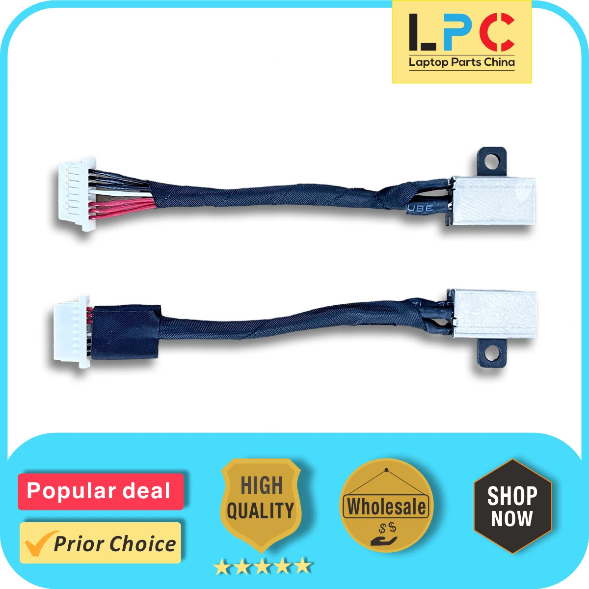 DC Jack For Dell Inspiron 7000 7773 7778 7779 New Laptop DC Power Jack Charging Port Socket Connector with Cable 6VV22 06VV22