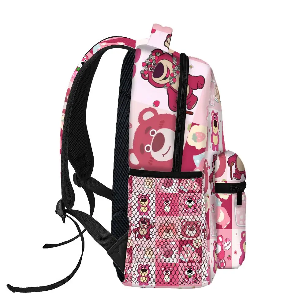 ディズニー ストロベリーベア バックパック、カジュアルバッグ、大容量、高品質ギフト、パーソナライズされた日常使用