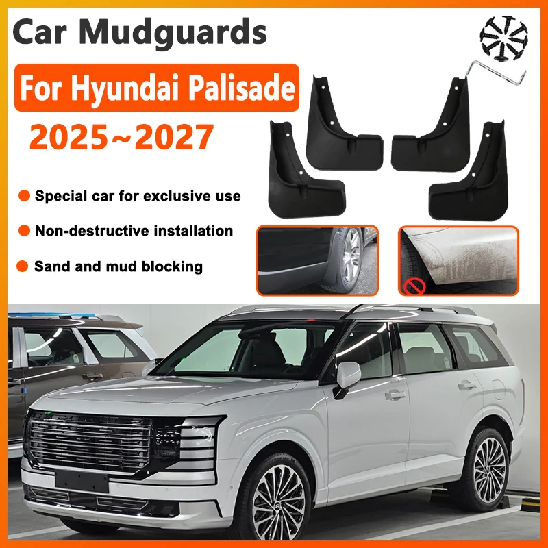 

Car Mud Flaps For Hyundai Palisade XRT Calligraphy 2025 2026 2027 Anti-splash Auto Mudguards Splash Guard Fender Car Accessories