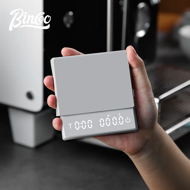 Bincoo mini high-precision kitchen scale Smart coffee scale 2kg/0.1g flour grains weighing household rechargeable recycling