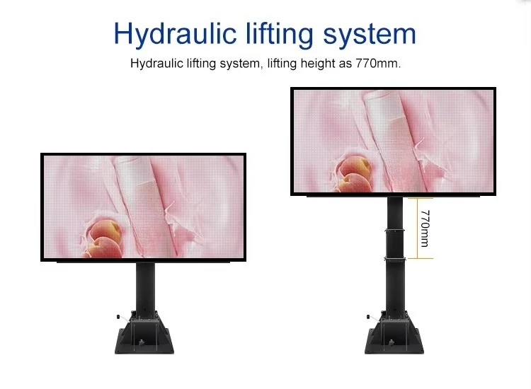 P6 LED Screen Advertising Poster Double Sides or Single Side Hydraulic Lifting Outdoor Floor Standing LED Display Panel Module