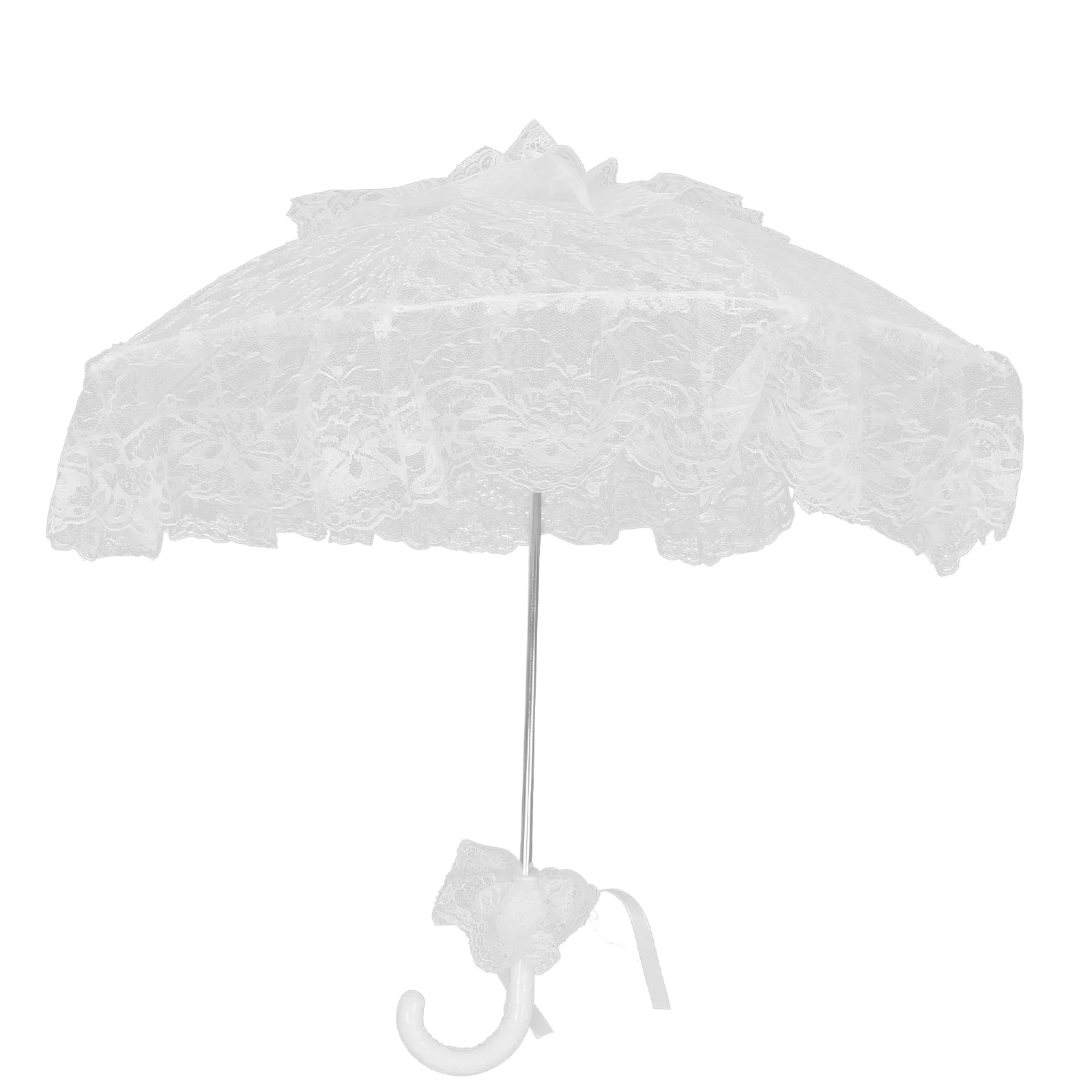 Guarda-chuva de noiva de renda leve branco guarda-sol para festa de casamento decoração fotografia adereços noiva vintage