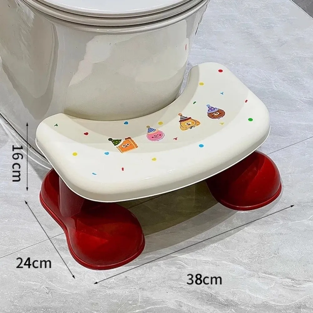 New Cartoon Footrest Toilet Sturdy Practical Bathroom Step Stool Non-Slip Toilet Squat Stool Bathroom Use image 6
