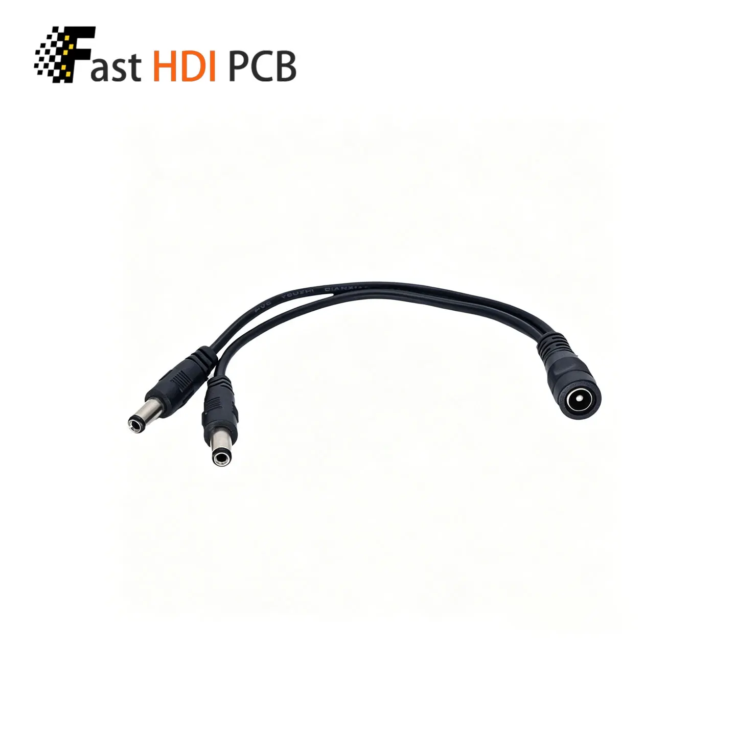 Y Splitter DC 5.5x2.1mm Female to 2 Male Power Cable 20cm 1A for CCTV Camera LED Strip Router One Female Jack to Two Male Plugs