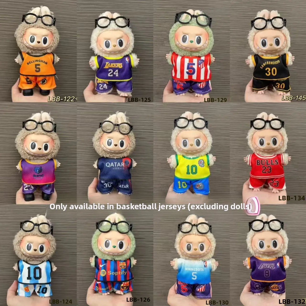 

Labubu Doll Clothes Set 7cm Pluie Costume Change Kit Cristiano Ronaldo Design Cusizable Doll Outfit without Clothes