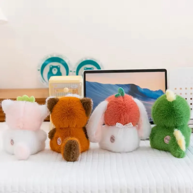 17 cm süße kreative Dinosaurier Plüschtier kleine Dinosaurier Waschbär Katze Kaninchen Urbanvinyl Puppe Tier Erdbeere Katze Puppe Kinder Geschenke