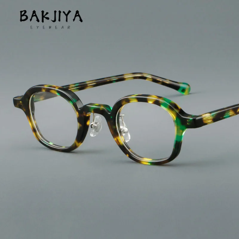 Fashion Green Turtle Acetate Frames Optical Glasses Designer Men Women Retro Oval Prescription Eyeglasses Reading Eyewear Frame