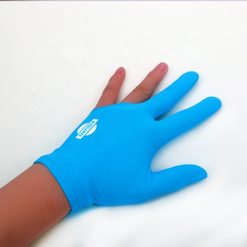 

XiGuan 3-пальцевые черные/синие/красные перчатки для левой руки, бильярдный бассейн, снукер, аксессуар для бильярда