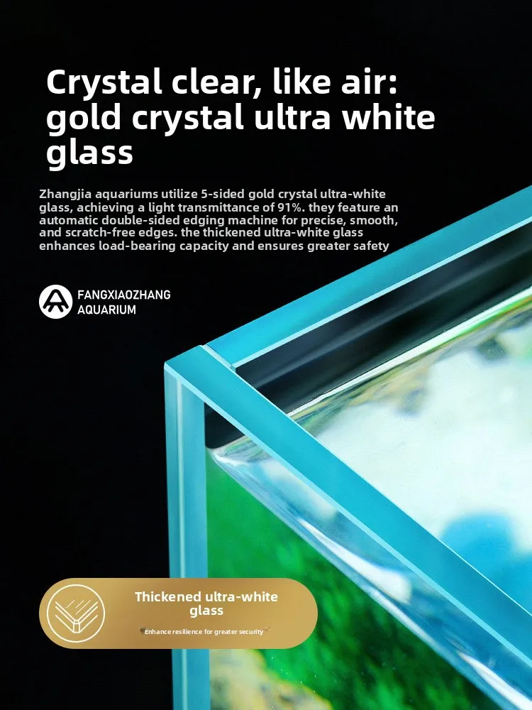 HB Series Back Filter Marine Aquarium Complete Set Ultra Clear Glass Coral Fish Tank Desktop Saltwater Tank