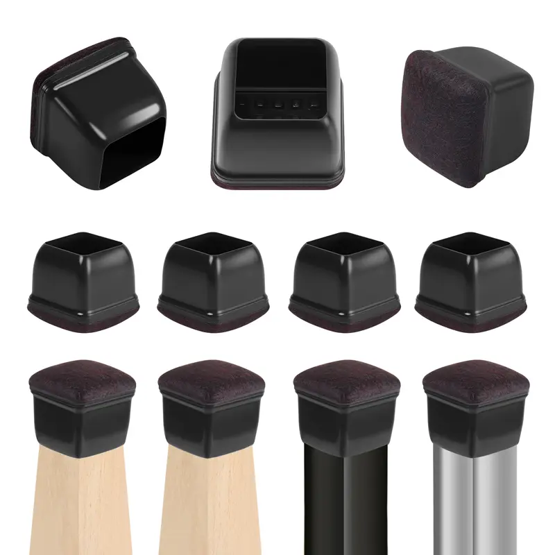 8PCS Chair Leg Floor Protectors Round Silicone Furniture Leg Foot Covers Table Feet Cups For Hardwood Floors Thick Wrap Felt Pad - Image 12