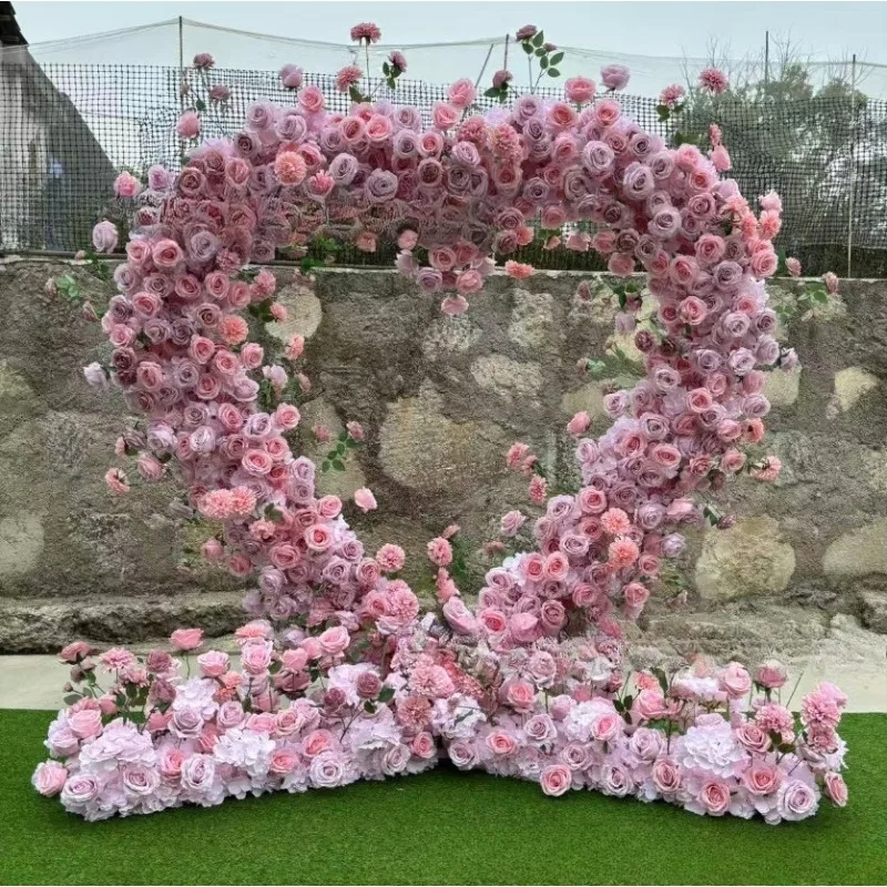 

Pink red love arch heart arch pink red