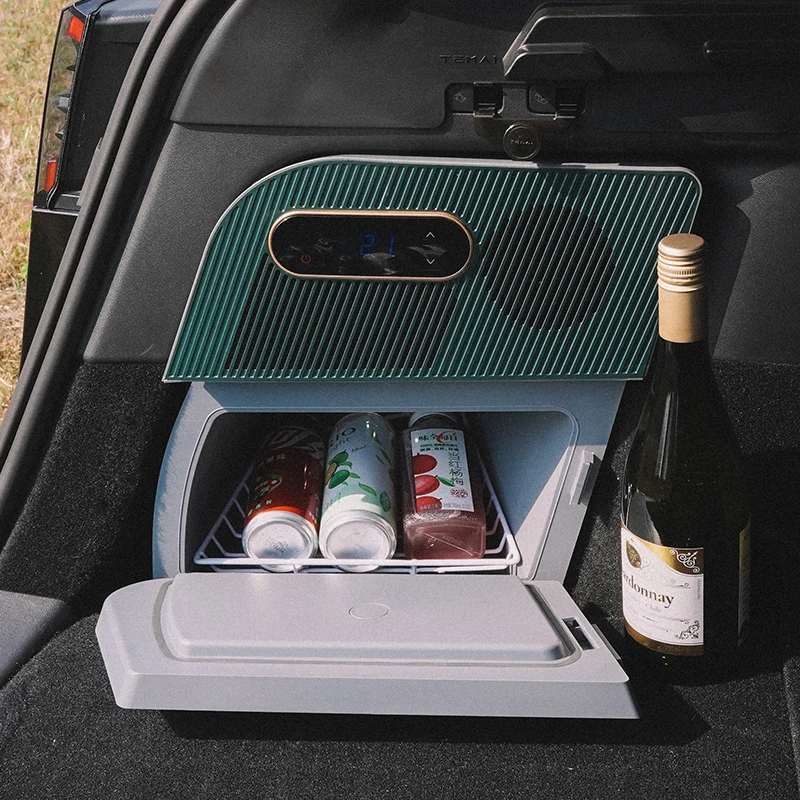 Car Refrigerator for Tesla Model Y 2023 Trunk Compressor Convenient Durable Mini Refrigerator Cooling Accessories Stay Organized