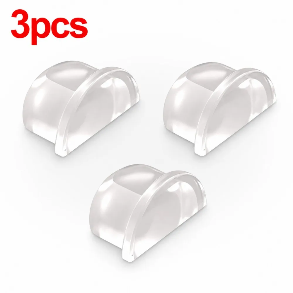 Qancekoo 6-Pack Clear PVC Door Handle Bumpers – Flexible Wall Protectors, 17mm Inner Diameter, Invisible Door Stoppers