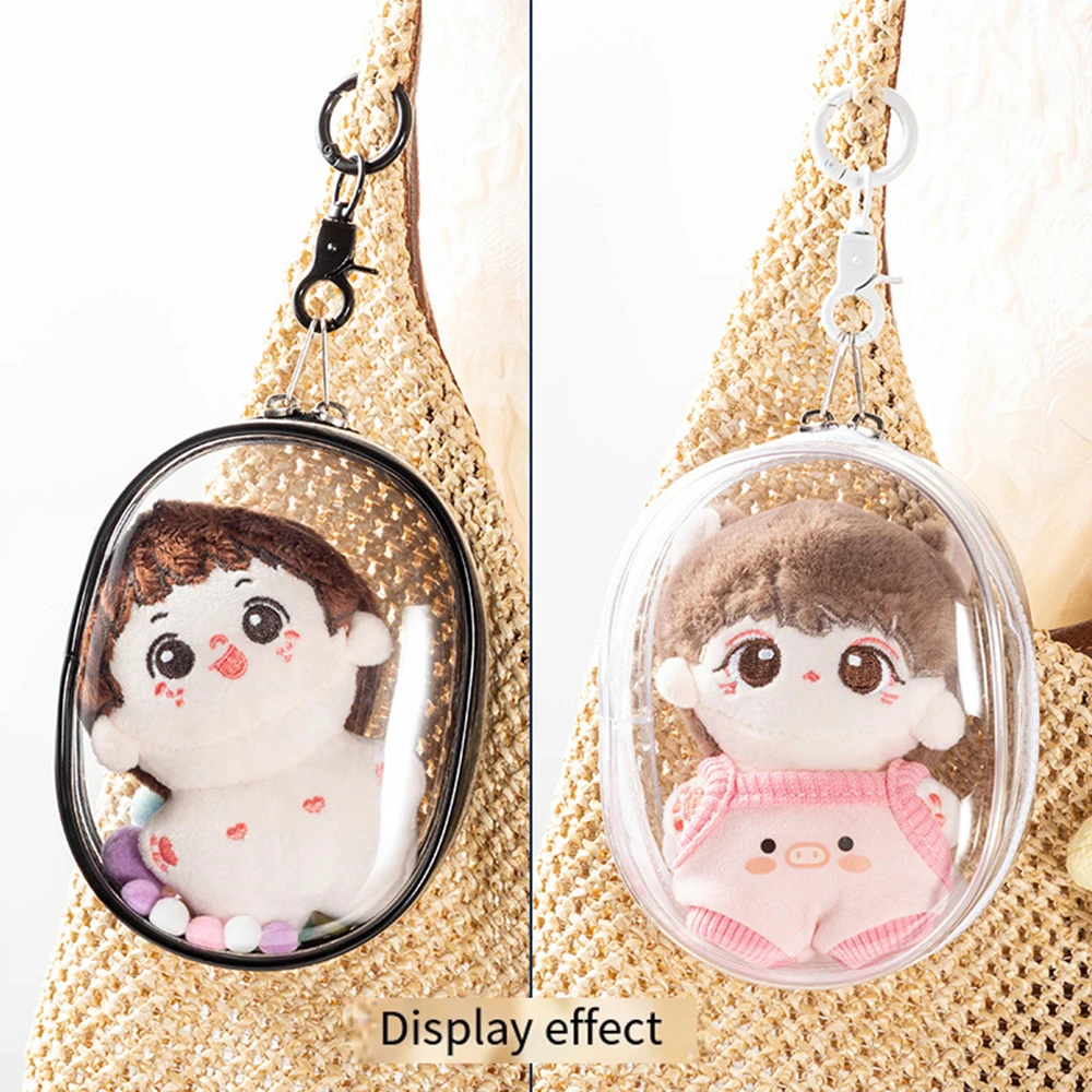 Clear Outdoor Bag Organizer Box Mini Cute Plush Dolls Storage Pouch For Plushy Doll Anime Cartoon Nendroid Toy Mystery Box