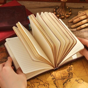 144 folhas a6 vintage couro do plutônio diário livro portátil forrado papel grosso caderno escrita diário agenda mensal planejador semanal 10 principais vendas livro notas - №10