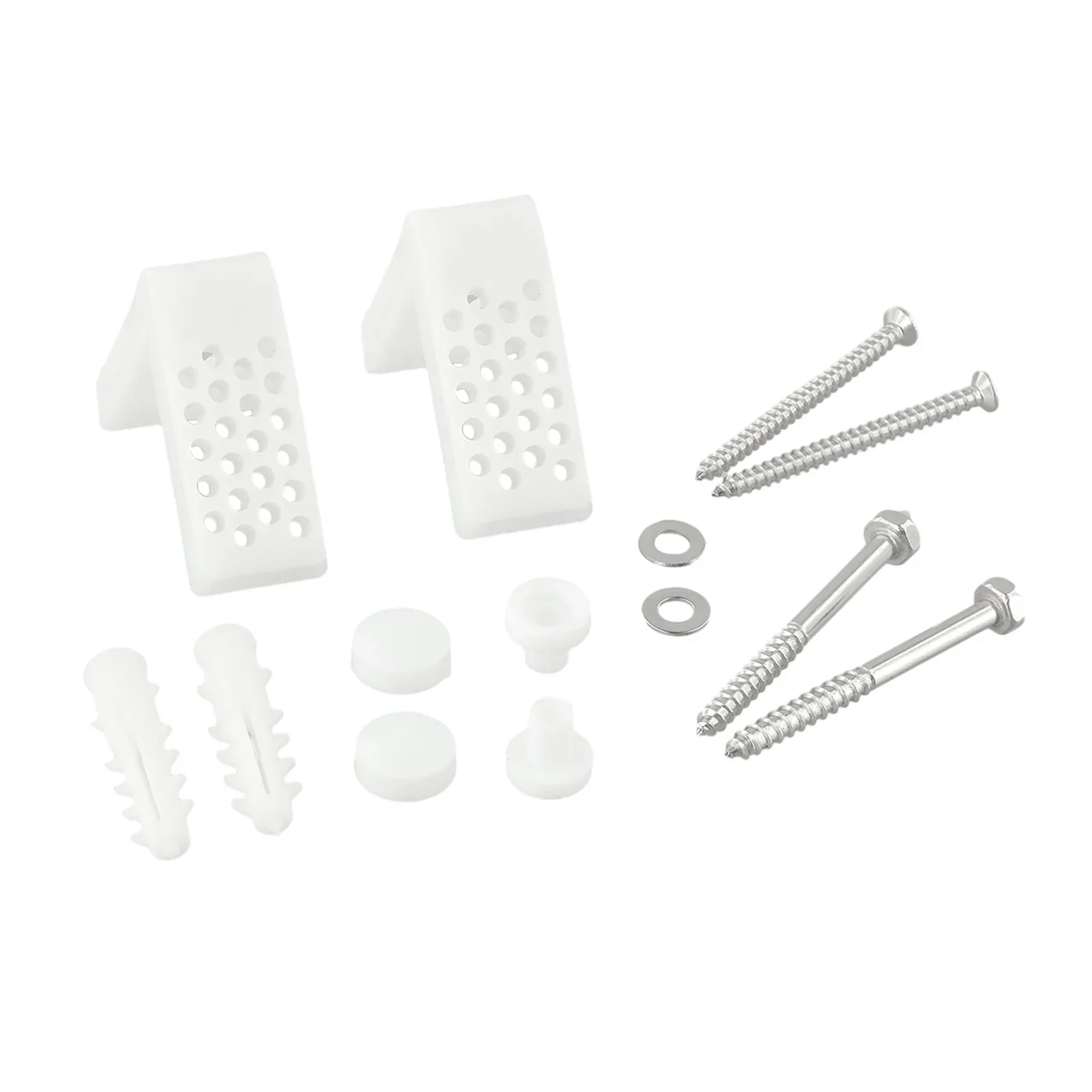 Bathroom Toilet Screws Fixing Kit Bolts Angled Fixing Kit Bolts Floor Pan Mounting Screws Parts Replacement Silver
