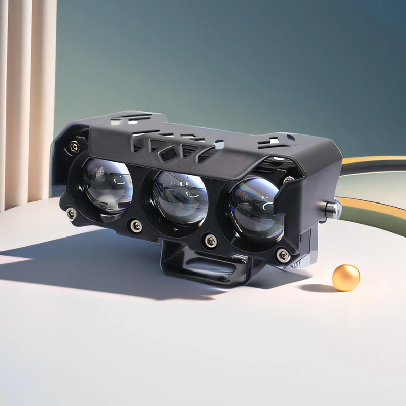 

Motorcycle LED Lamp Car Work LIghts Dual Color Mini Lens Headlight Driving Light Fog Lamps Headlights SUV UTV Spotlight