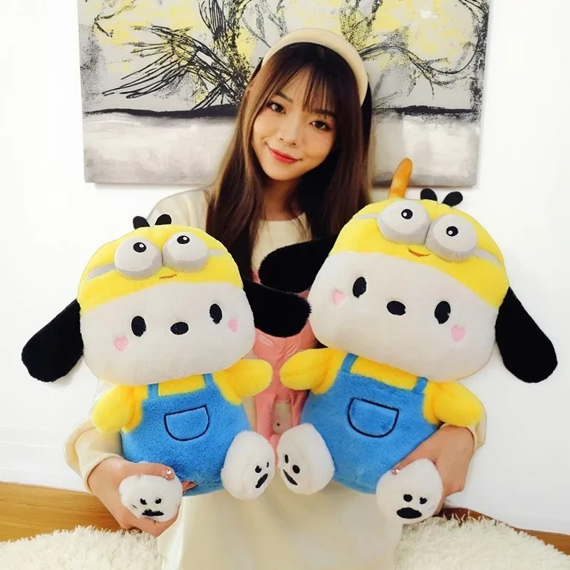 

65cm Anime Sanrio Cosplay Cross-dressing Doll Minion Pacha Dog Plush Toy Pillow Cute Large Children's Birthday Gift Decoration