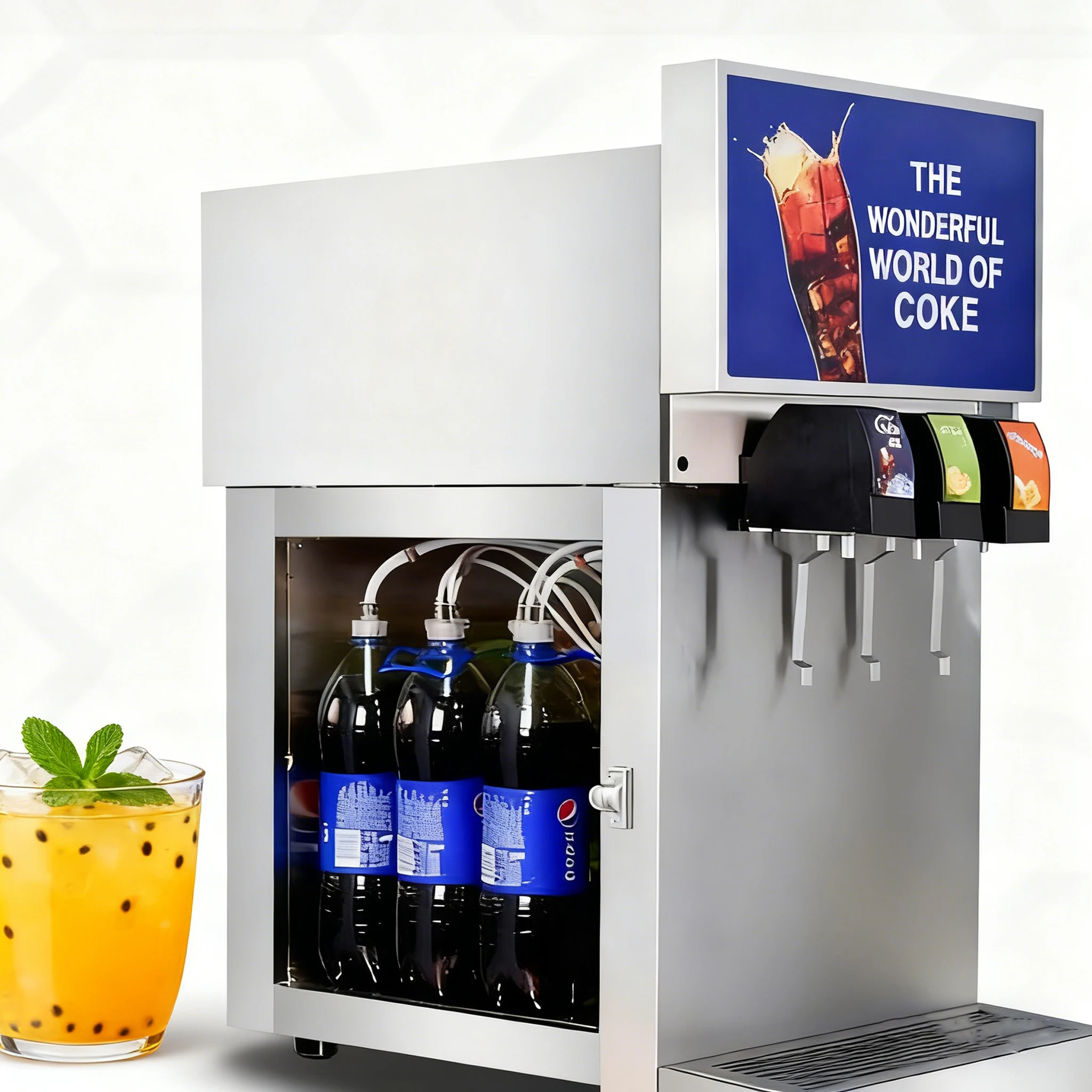 Soft Drink Dispenser Machine for Carbonated Cola Soda for Serving Refreshing Beverages Soda Fountain Machine