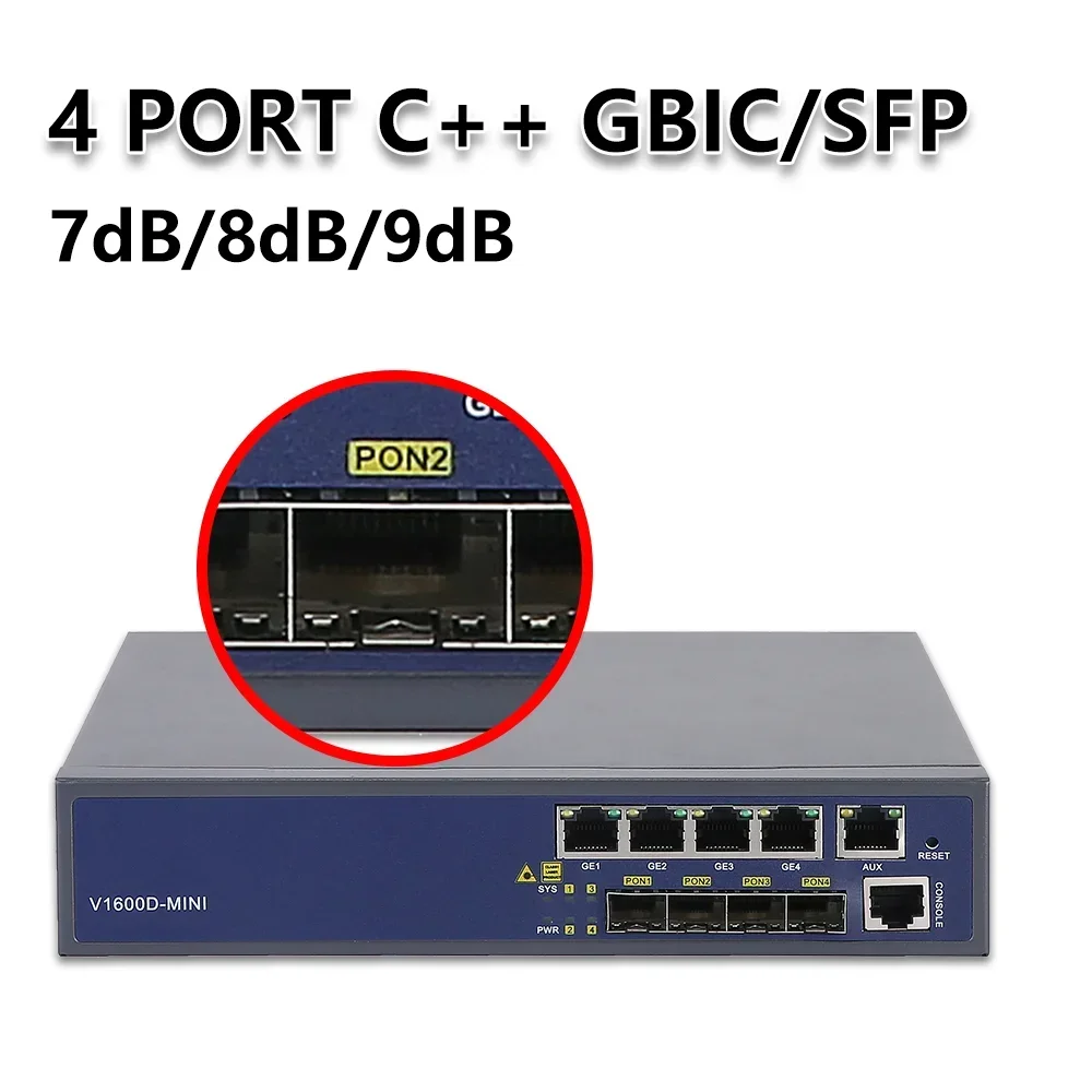 Imagem -03 - Optfocus-epon Olt c Plus Sfp Suporte Vlan Compatível com Todas as Marcas de 256 Onu 4pon 7db 8db 9db