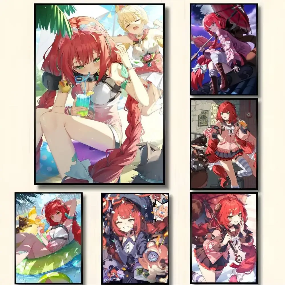 Anime Game Zenless Zone Zero Ye Ukinami Yuzuha Posters High Quality Self-adhesive Wall Art Decorations Color Prints