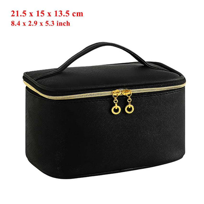 New Faux leather cosmetic bag zipper toiletries pouch waterproof makeup beauty bag travel accessories bag large capacity