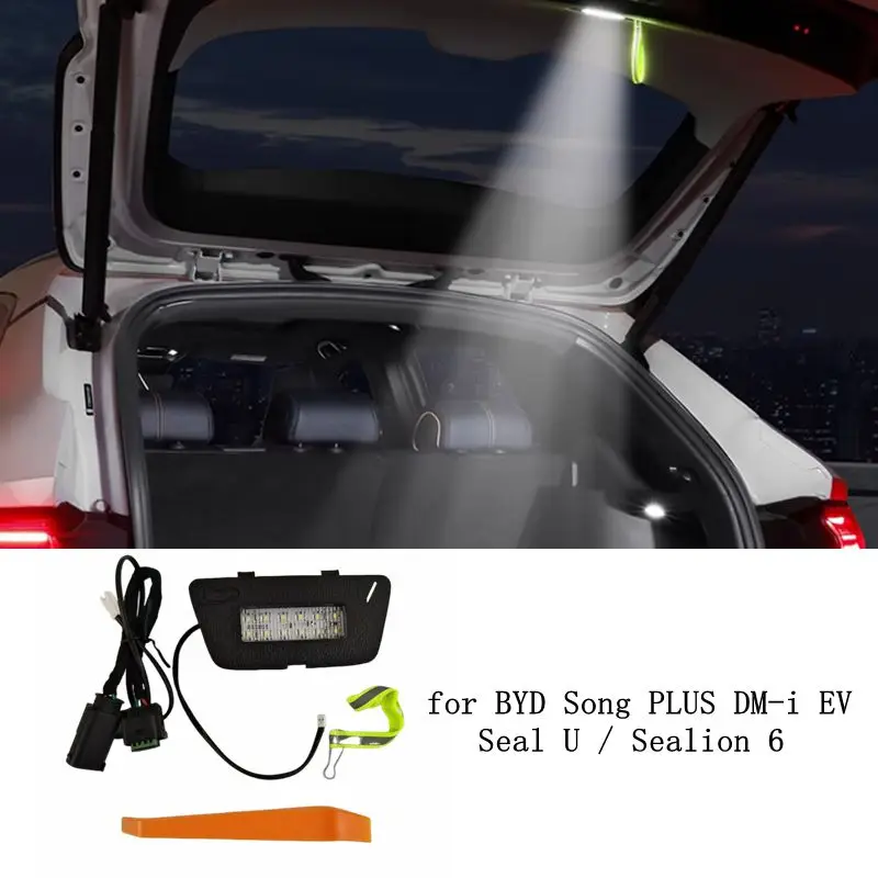 For Byd Seal U Song Plus Dm-i Ev Sealion 6 2022-24 Rear Trunk Light Tailgate Modification Led Trunk Interior Light Car Interior