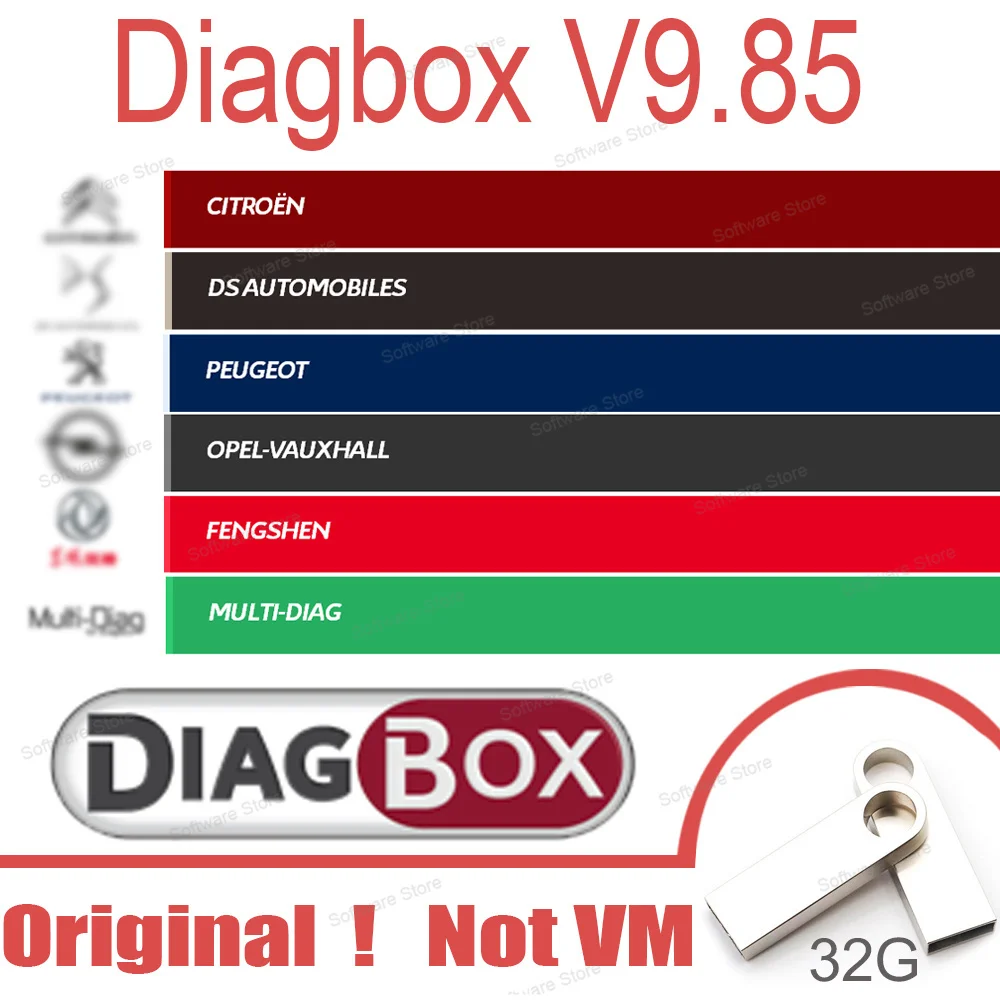 Diagbox V9.85 Software For Peo-geot For Cit-roen Win version Original install work with Lexia3 PP2000 Diagnose Resets Adaptation