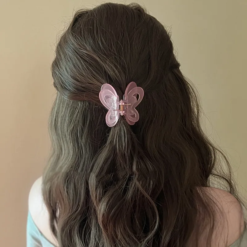 

6CM Butterfly Hair Claw Clips Medium Crab Clamps Women Girls Sweet Ponytail Holder Hair Barrettes Hairpins Hair Accessories New