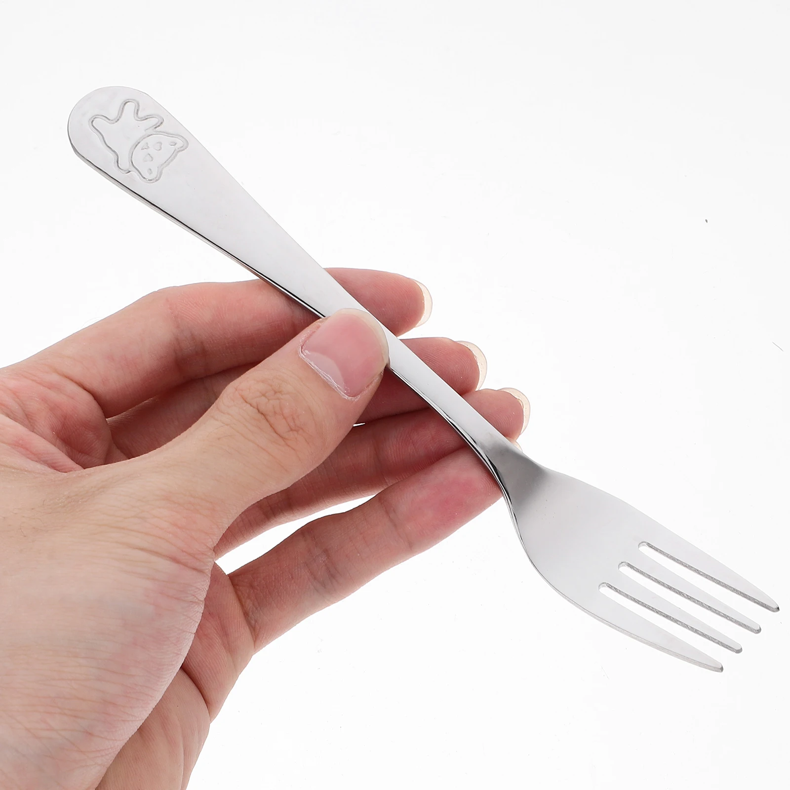 

10 Pieces Kids Utensils Set Stainless Steel Toddler Forks Spoons Baby Feeding Tools Portable Training Spoon Fork Set For