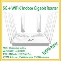 Unlocked HUIYIBANG 5G WiFi6 AX3000 Home Sim CPE Gigabit Modem 4x4MIMO Dual Band 5G 4G LTE Broadband Wireless Router With Antenna