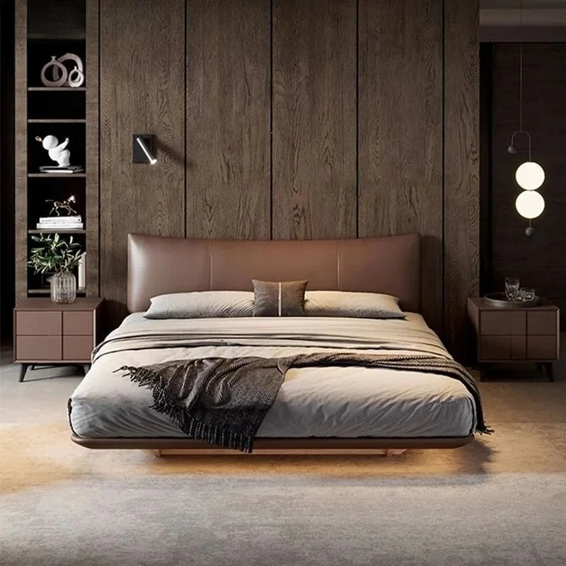 

Современная простая подвесная кровать с выдвижными ящиками для хранения, двуспальная кровать в ретро-стиле