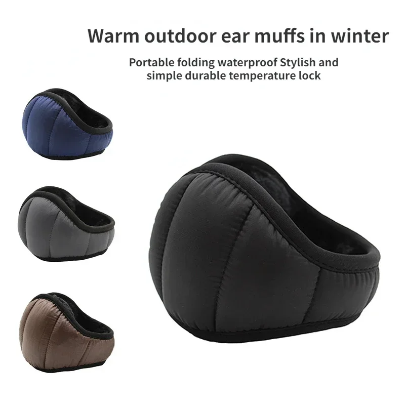 Winter Earmuffs for Men Warm Thai Plush Windproof Waterproof Collapsible Plush Cold Warm Earmuffs