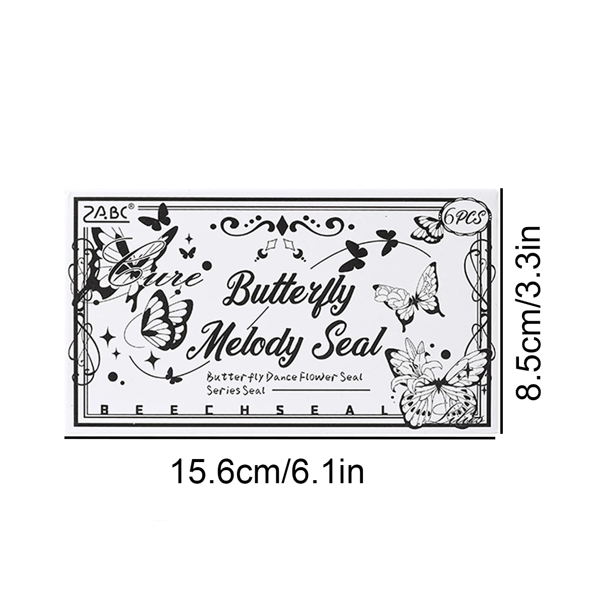 6 قطع/صندوق، طوابع خشبية لفتاة الفراشة، مناسبة للمجلات، وديكور صندوق الهدايا، ومستلزمات مكتبية أو دراسة عصرية