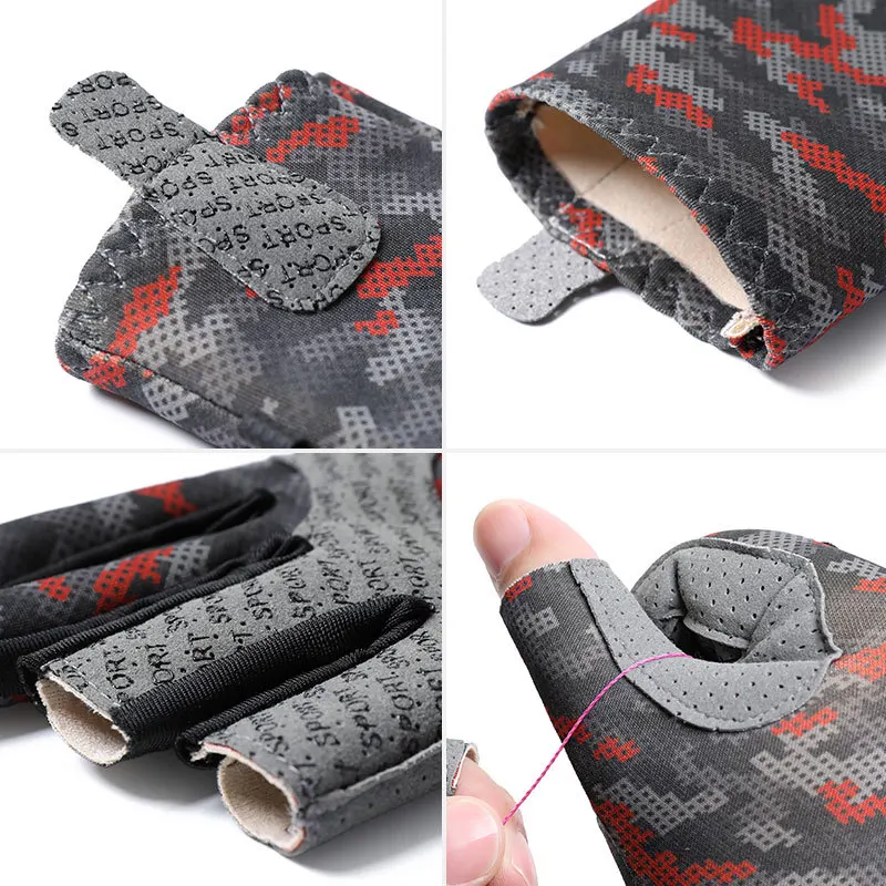 قفازات الصيد المضادة للطعنة الربيع الصيف المضادة للارتداء Luya الشمس واقية قفازات الصيد الرجال تنفس الجلد ودية قفازات لينة #4