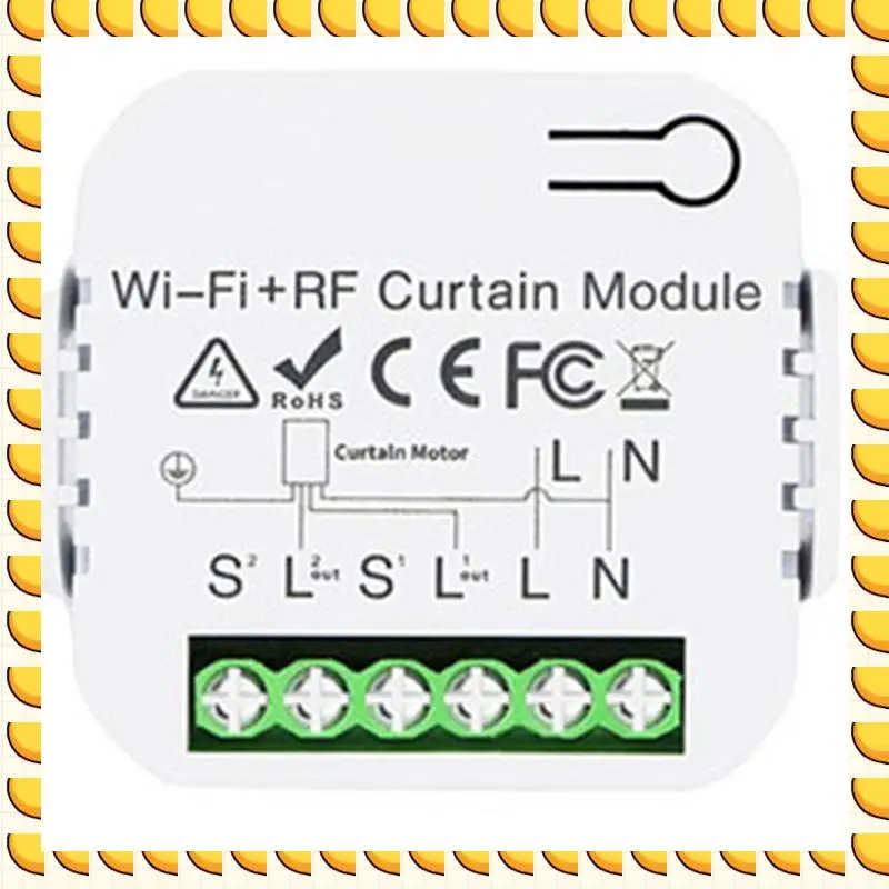 

BAAU Tuya Smart Life Wi-Fi 433 МГц переключатель жалюзи с радиочастотным пультом дистанционного управления для управления электрическими рольставнями, 1RE