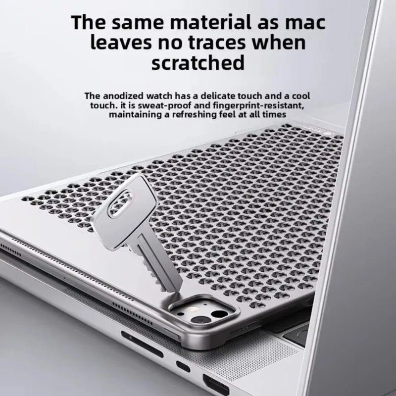 Aromatherapy Aluminum Alloy Cooling Case for IPad Pro 2024 - Ultra-Thin Hollow Heat Dissipation, for 11 Inch & 13 Inch Models
