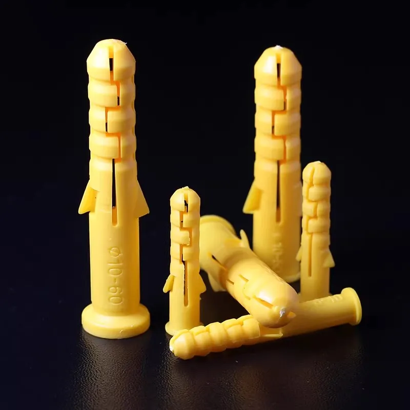 Beicai 10Pcs-1000Pcs Plastic Expansion Pipe M6M8M10 Rubber Plug Plastic Pipe Nylon Column Expansion Screw Anchor Plug Wall Plugs