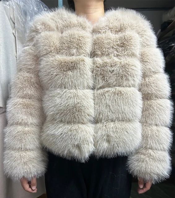 2024 Faux Raccoon Fur Coat Women Jacket Luxury Coat Women Winter Fluffy Jacket Thick Warm Furry Fur Outwear Faux Fur Coat 4 Faux Raccoon Fur Coat Women Jacket Luxury Coat – view 4