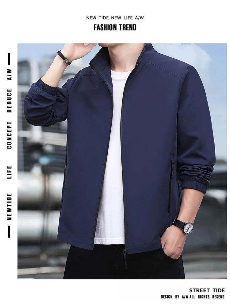 

Мужская куртка для активного отдыха 2025 года: новая, стильная, с высоким уровнем комфорта, в американском спортивном стиле, для работы, осенняя, с длинными рукавами, на молнии