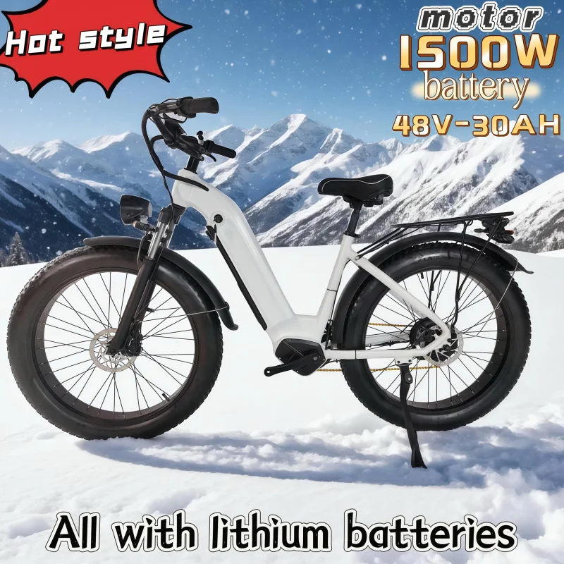 

e-bike urban cycling 1500W motor 48V30AH lithium battery can travel 80 kilometers mountain off-road moped