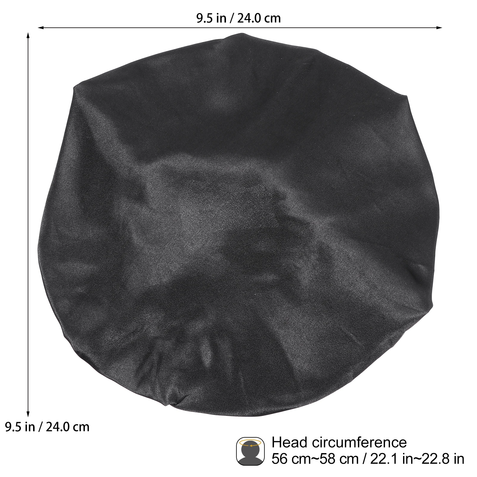 

High Elastic Night Sleep Cap Satin Bonnet Stretchable Headband Hair Protection Anti Loose During Sleep Useful For Women Girls