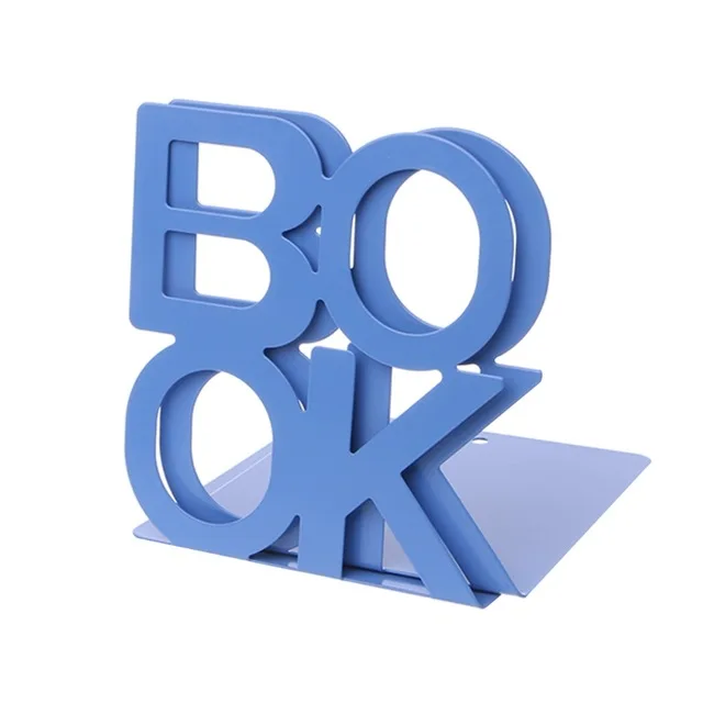 New Alphabet Shaped Metal Bookends Iron Support Holder Desk Stands for Books